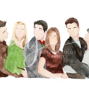 300x300 Watercolor Aj Filopoulos, Artist - Friends Watercolor