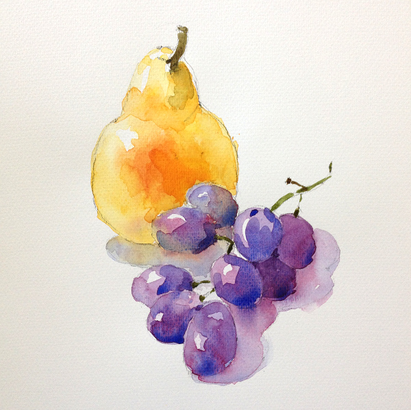 600x598 Learn How To Paint Fruits And Vegetables - Fruit Watercolor Painting