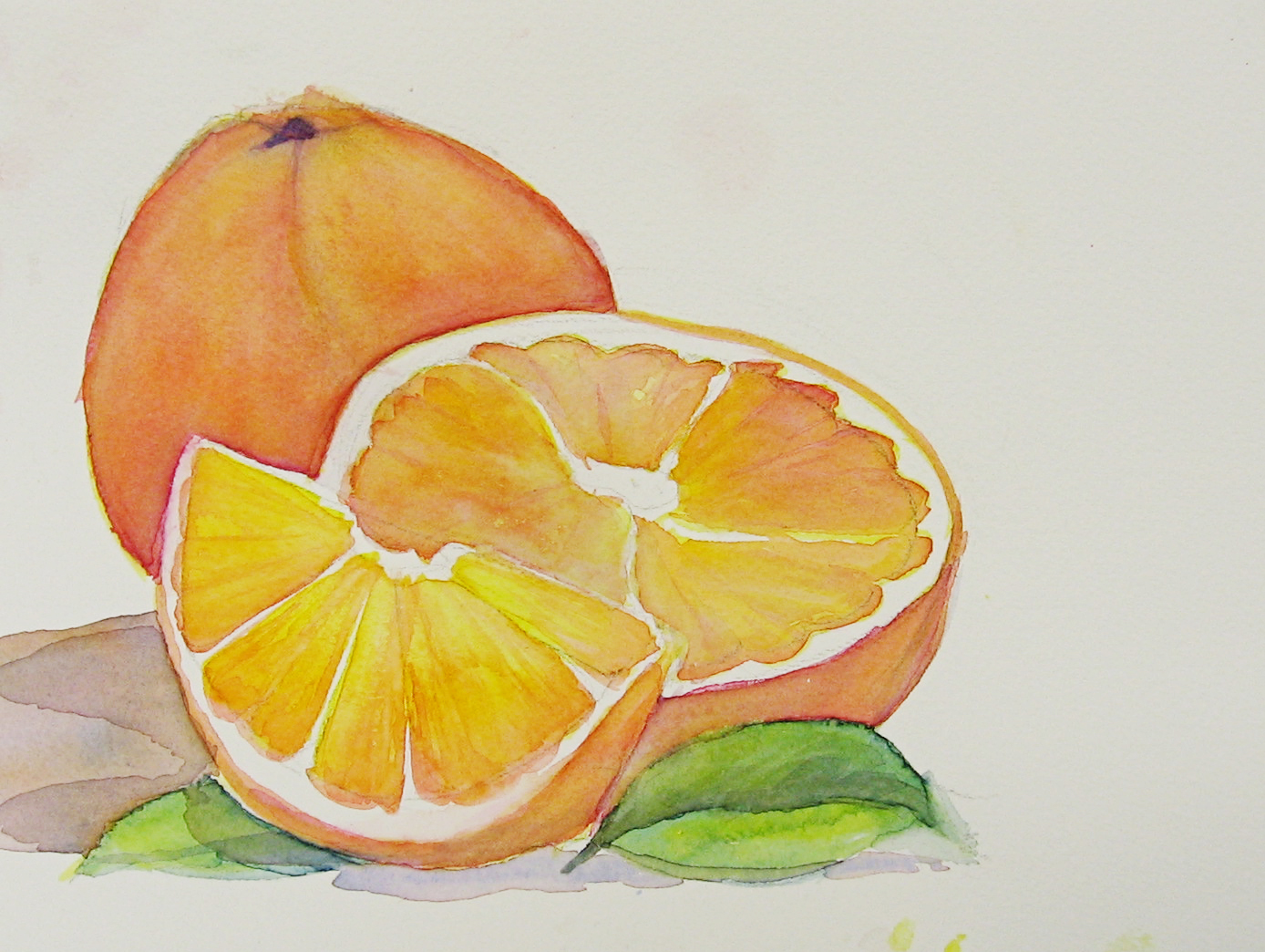 1388x1044 Painting Fruit In Watercolor Orange Sweetbriar Sisters - Fruit Watercolor Painting