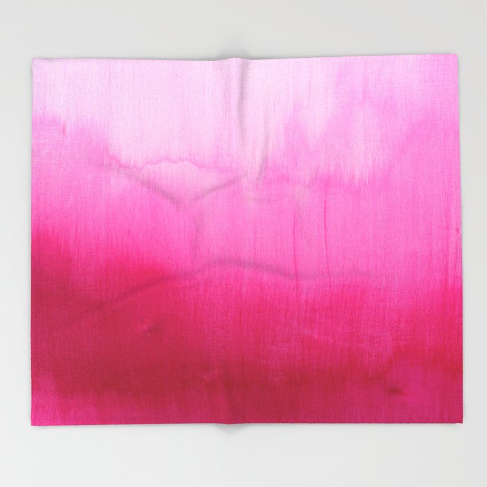700x700 Modern Fuchsia Watercolor Paint Brushtrokes Throw Blanket By - Fuchsia Watercolor