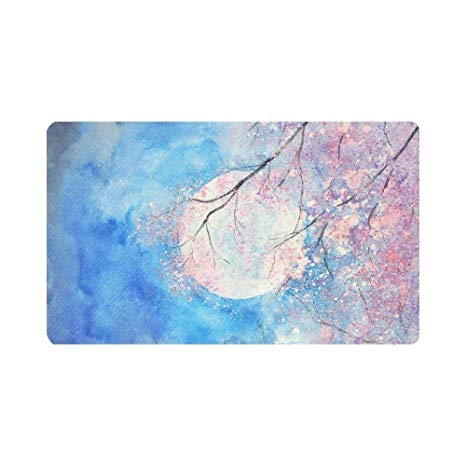 466x466 Siwbko Watercolor Full Moon Cherry Blossom Tree - Full Moon Watercolor