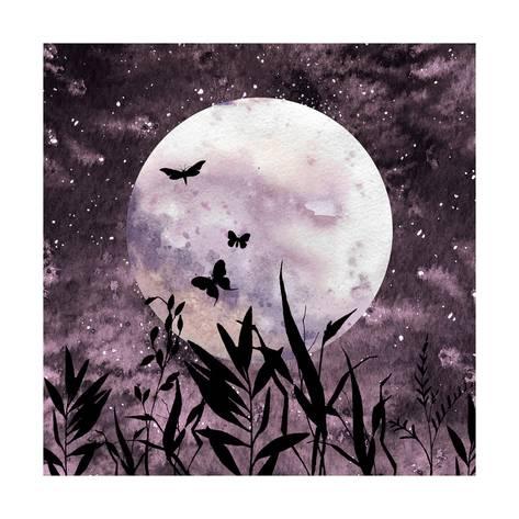 473x473 Watercolor Full Moon Art Prints By Eisfrei - Full Moon Watercolor