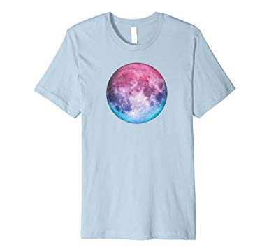 385x360 Watercolor Full Moon T Shirt Total Solar Eclipse - Full Moon Watercolor