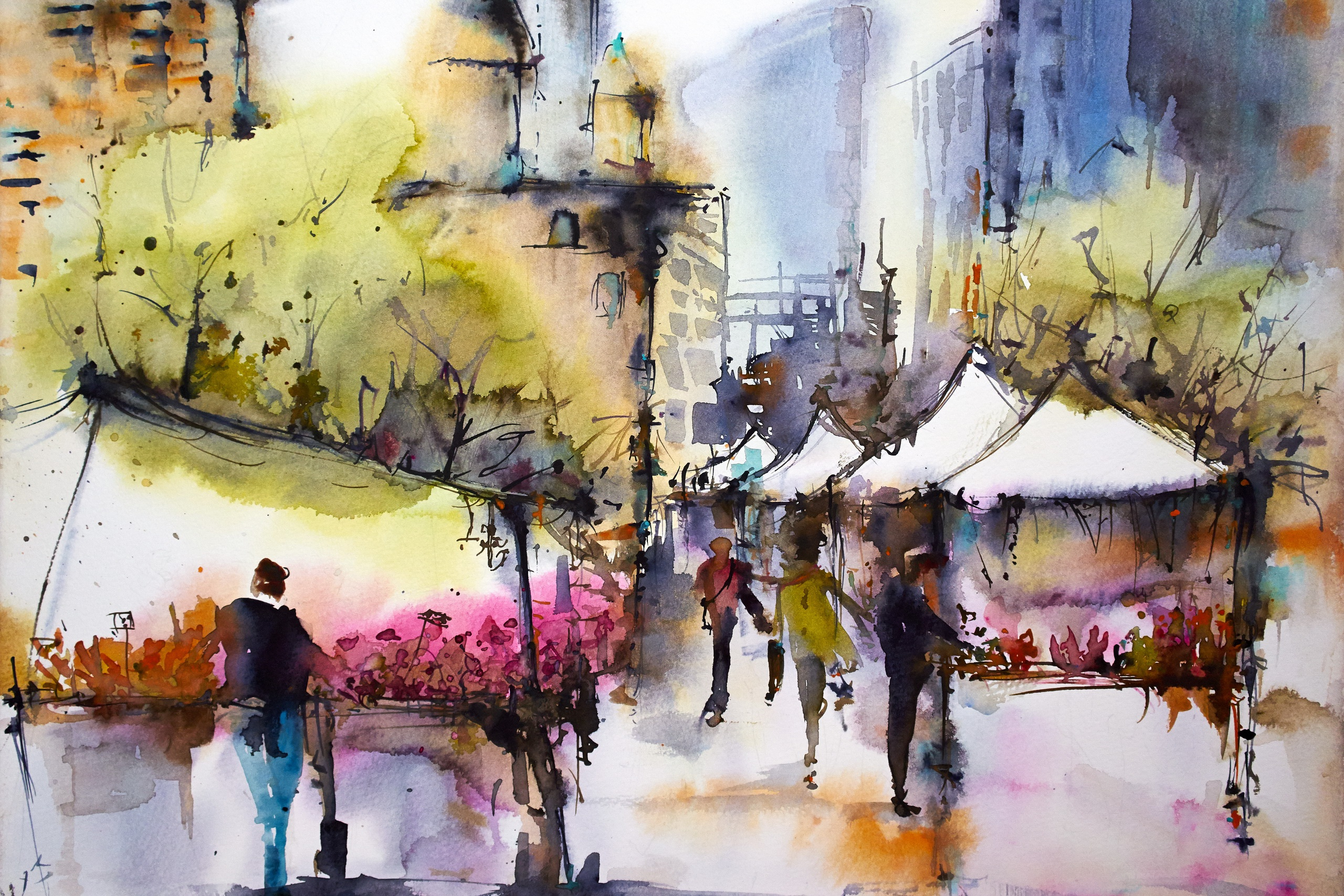 2560x1707 Watercolor Painting Hd Watercolor Full Hd Wallpaper And Background - Full Watercolor