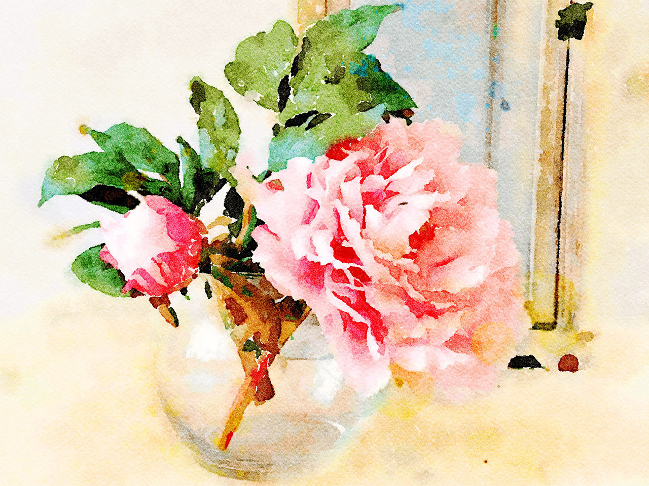 1280x960 Watercolor Studio - Full Watercolor