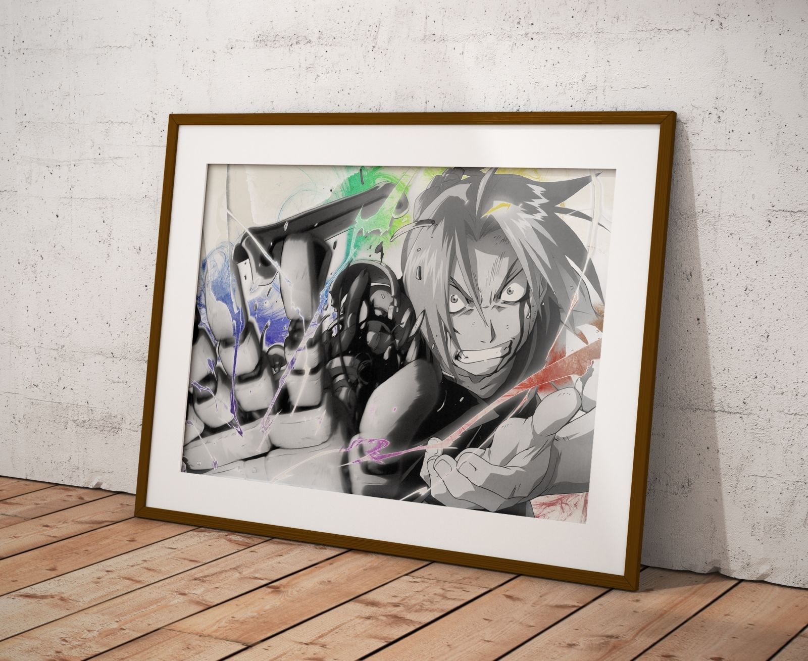 1600x1309 Fullmetal Alchemist Anime Print Wall Decor Watercolor Anime Poster - Fullmetal Alchemist Watercolor