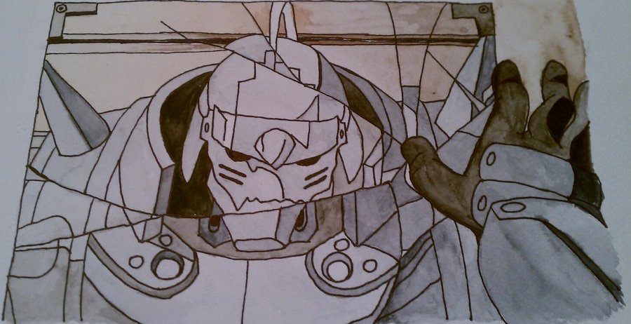 900x462 Fullmetal Alchemist Watercolor Study - Fullmetal Alchemist Watercolor