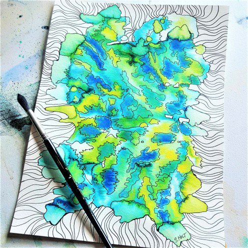 496x496 How To Create Art From Leftover Watercolor Paint! Feltmagnet - Fun Watercolor