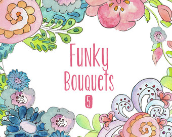 340x270 Funky Watercolor Art Etsy - Funky Watercolor