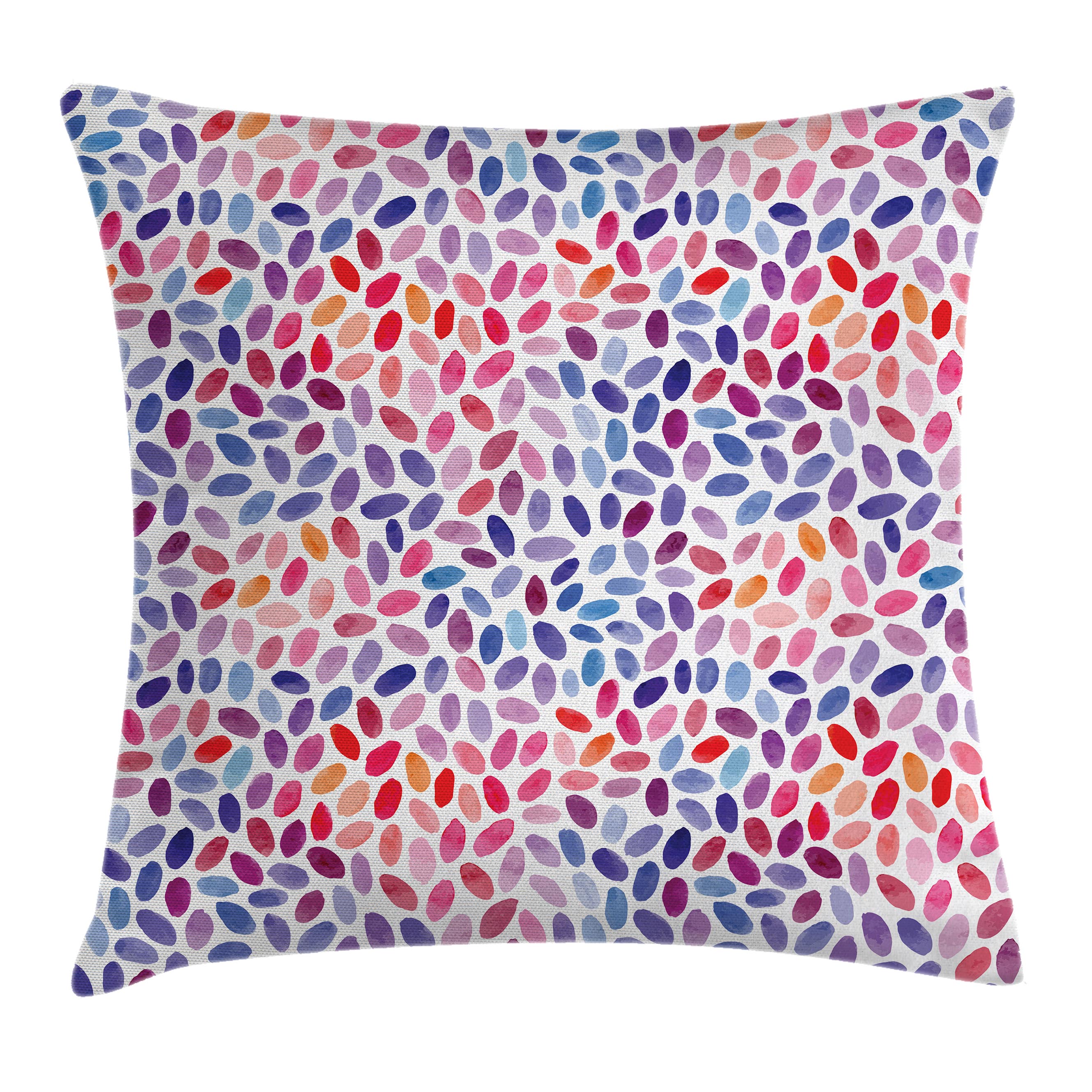 2657x2657 Geometric Decor Throw Pillow Cushion Cover, Trippy Abstract - Funky Watercolor