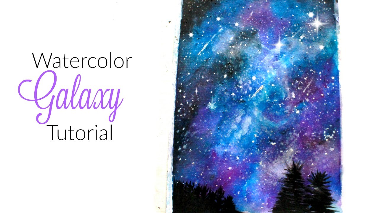 1280x720 Galaxy Watercolor Painting - Galaxy Painting Watercolor