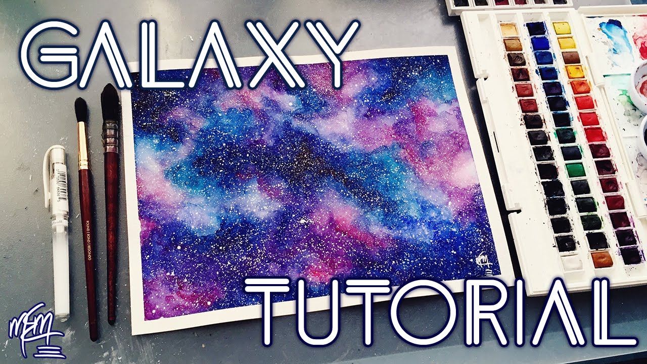 1280x720 How To Paint A Watercolour Galaxy Tutorial - Galaxy Painting Watercolor