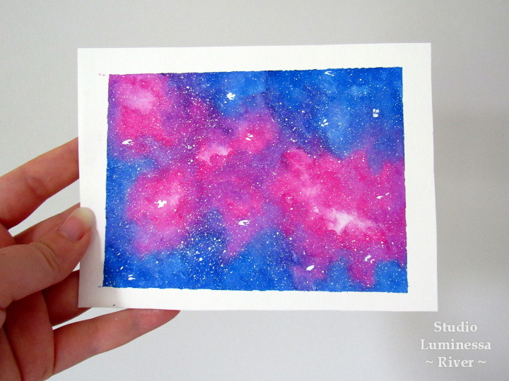 720x540 How To Paint A Galaxy In Watercolor (Beginner Tutorial) Strike A - Galaxy Painting Watercolor