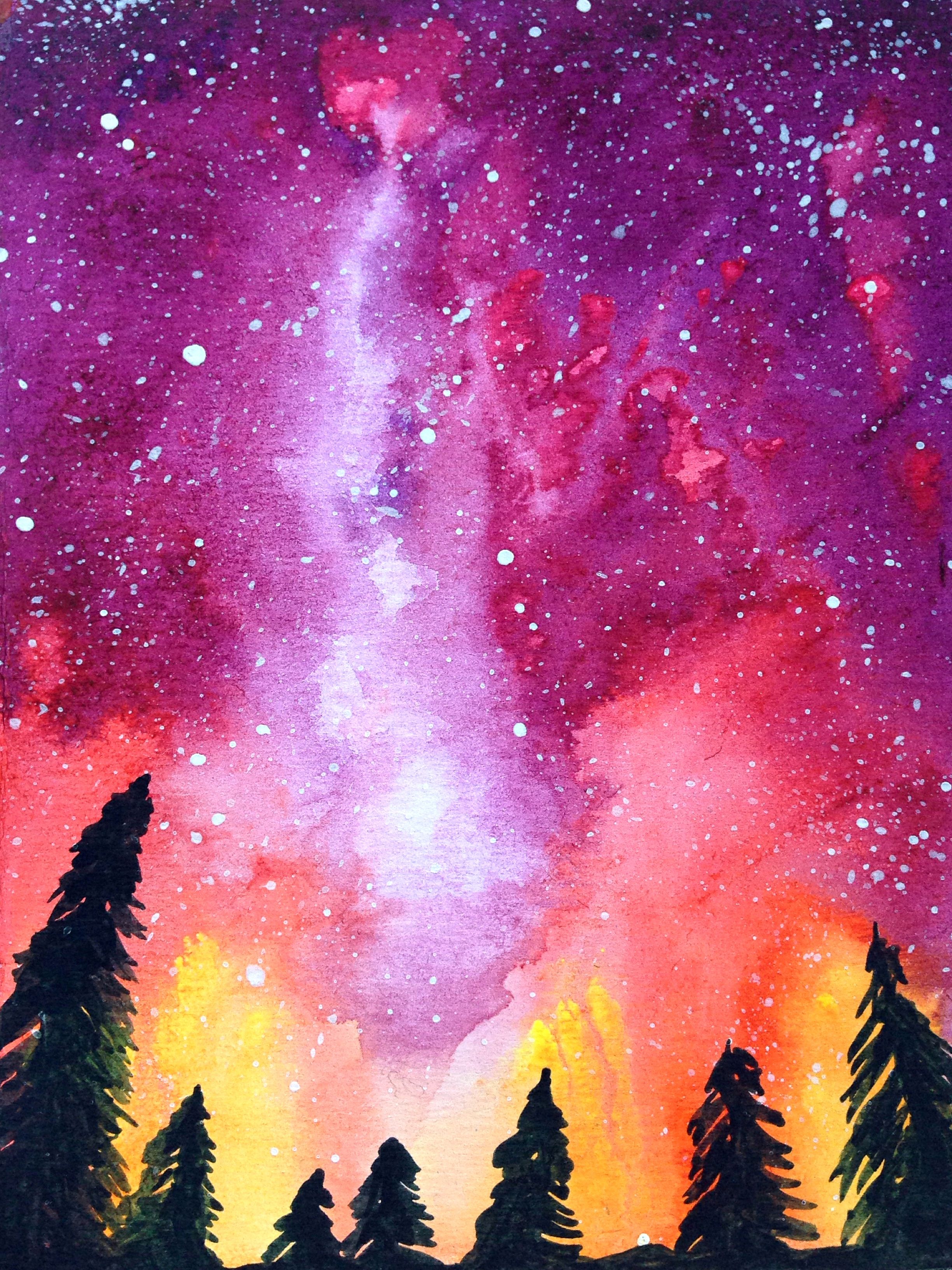 2448x3264 Painting Emily Sun All Things Creative Projects To Try In - Galaxy Painting Watercolor