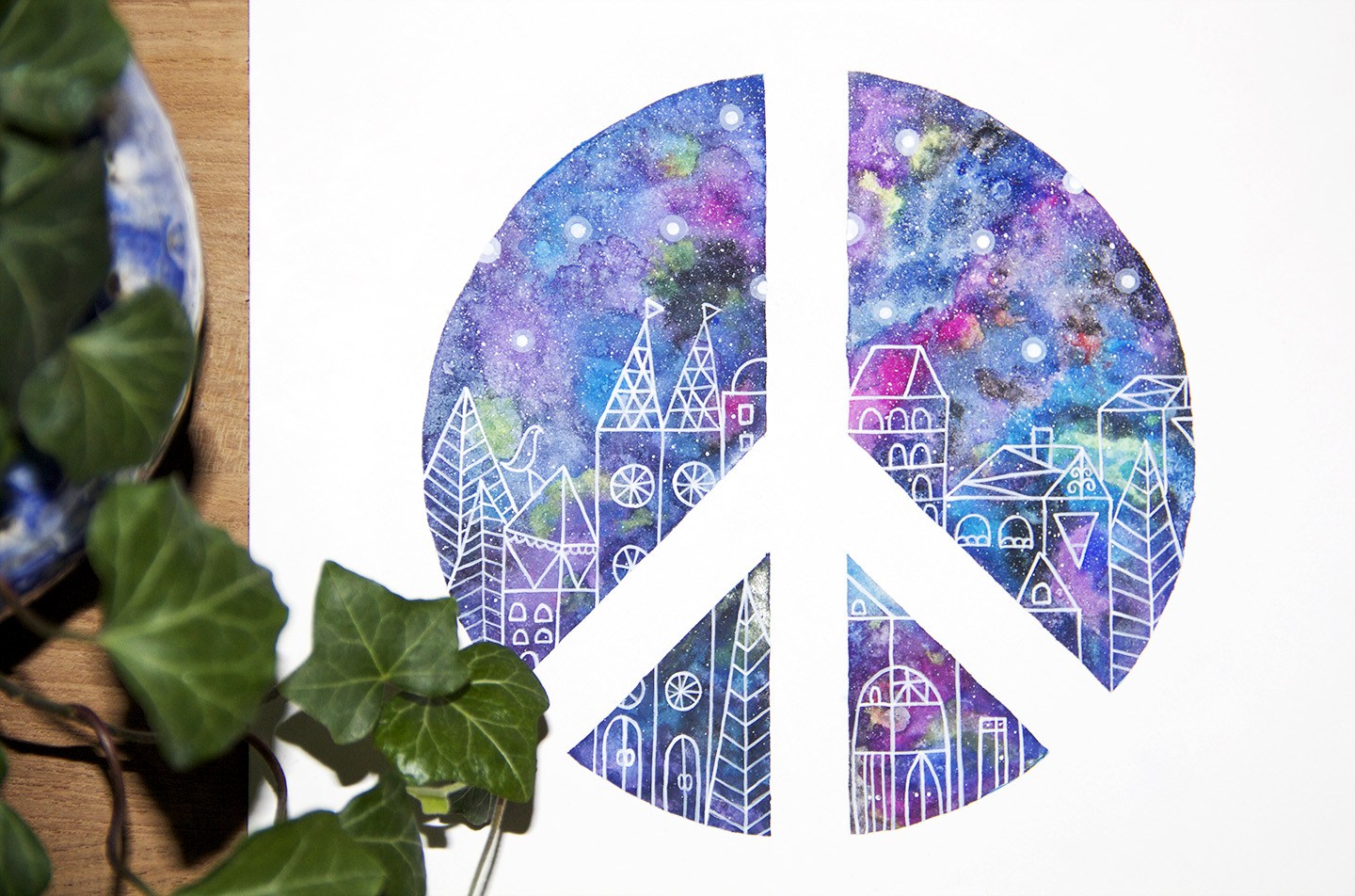 1440x952 Galaxy Effect Watercolor Art Tutorial {Guest Post By Gaby Friedman - Galaxy Watercolor