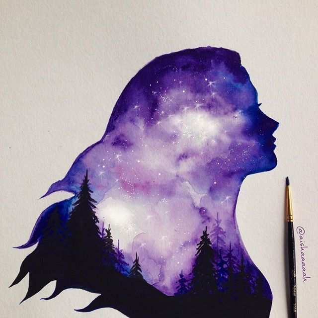 640x640 Galaxy Painting Awesome Best 25 Watercolor Painting Ideas On - Galaxy Watercolor