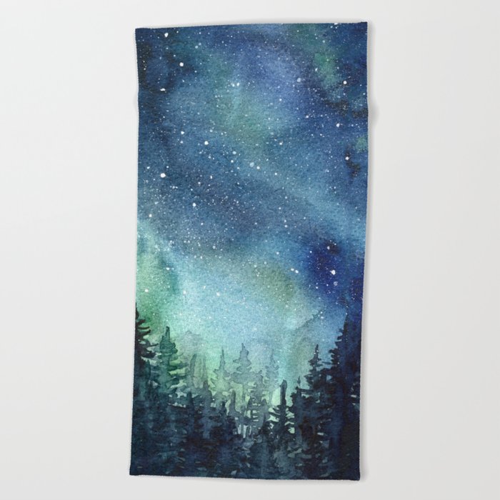 700x700 Galaxy Watercolor Space Night Sky Nebula Painting Aurora Beach - Galaxy Watercolor