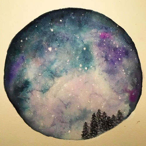 500x500 How To Paint A Watercolor Galaxy - Galaxy Watercolor Painting