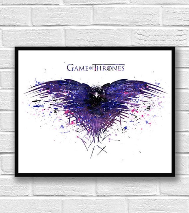 642x723 Game Of Thrones Watercolor Print Home Decor Movie Poster Etsy - Game Of Thrones Watercolor