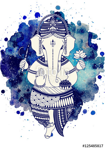 Ganesha Watercolor at PaintingValley.com | Explore collection of ...