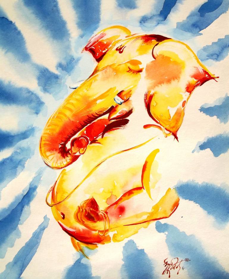 770x935 Lord Ganesha - Ganesha Watercolor