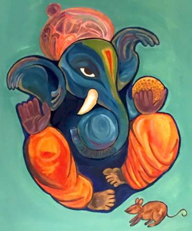 375x452 Ganesh In Watercolour Painting By Deepal Mandaliya Saatchi Art - Ganesha Watercolor Painting