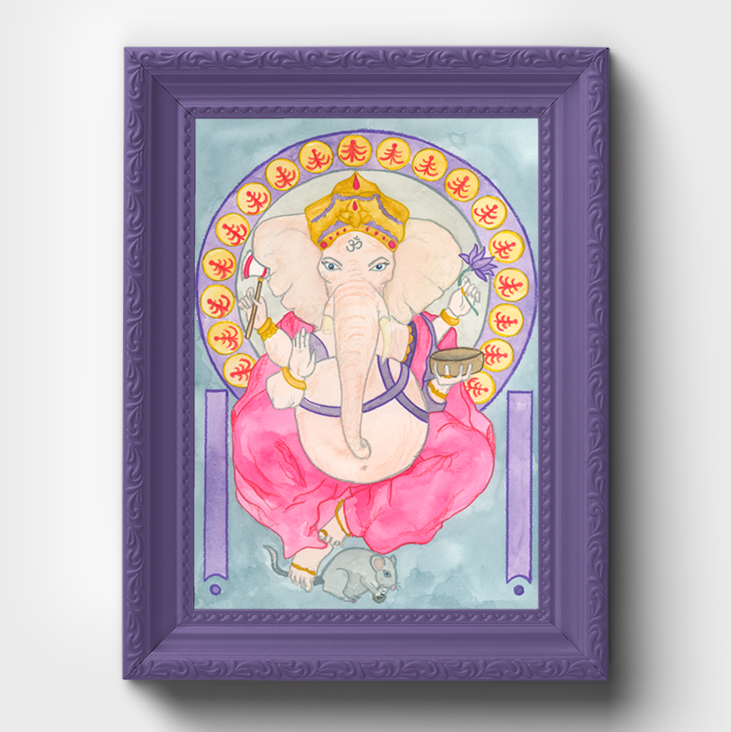 1023x1024 Ganesha Watercolor Painting Print Art Amp Advocacy - Ganesha Watercolor Painting