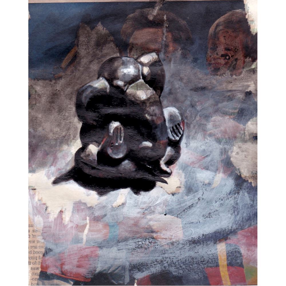 1000x1000 Auspicious Ganesha - Ganesha Watercolor Painting