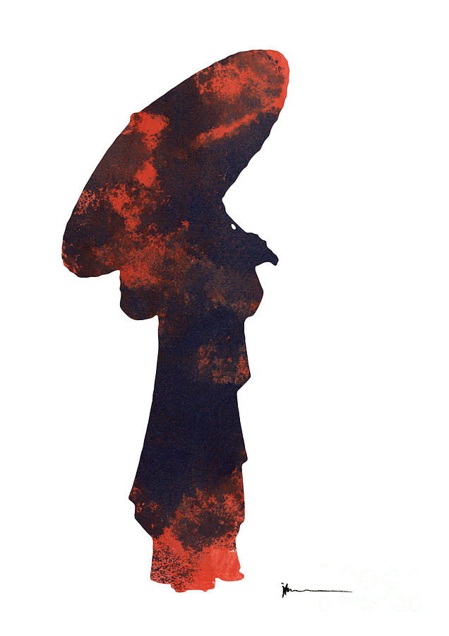 636x900 Geisha Girl Figurine Art Print Watercolor Painting Painting By - Geisha Watercolor