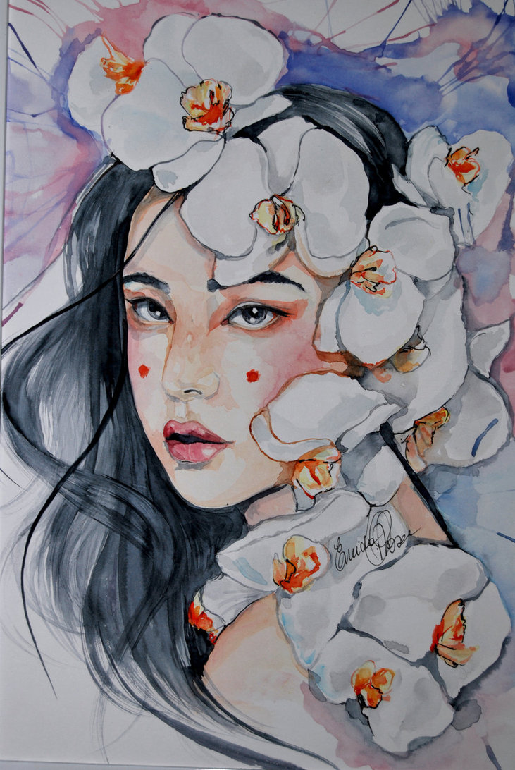 731x1092 Geisha Watercolor By Fairiesndreams - Geisha Watercolor