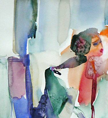 375x411 Japanese Geisha - Geisha Watercolor