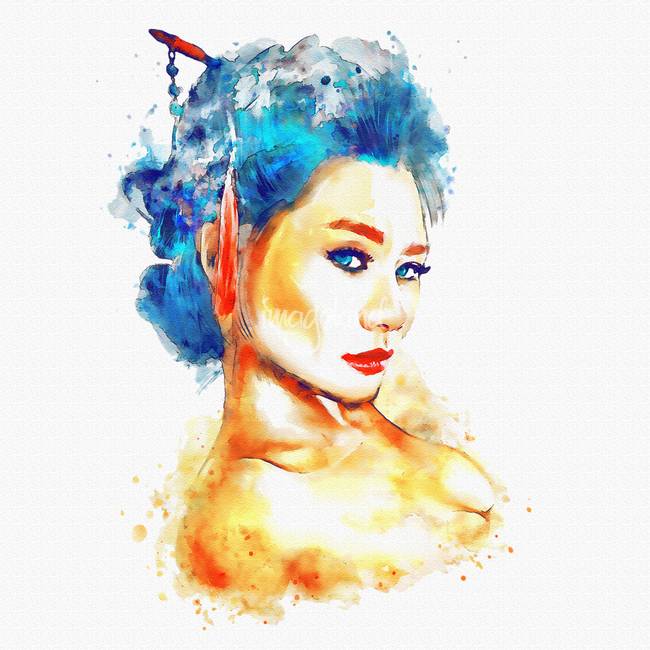 650x650 Stunning Geisha Watercolor Painting Reproductions For Sale On - Geisha Watercolor