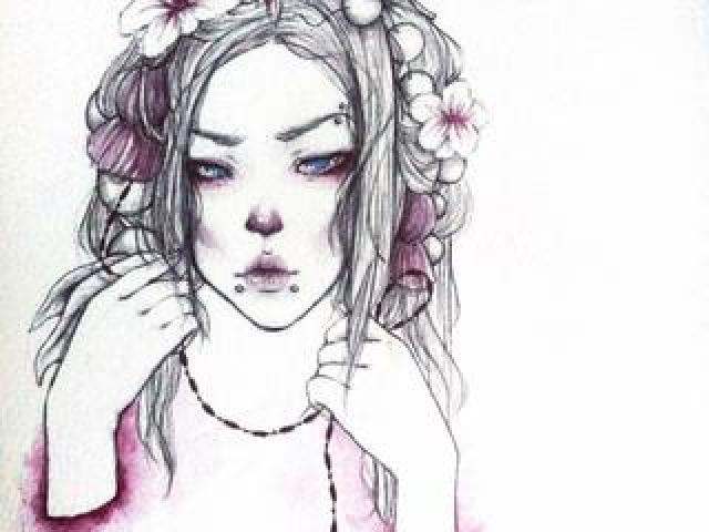 640x480 Drawn Geisha Watercolor 9 - Geisha Watercolor