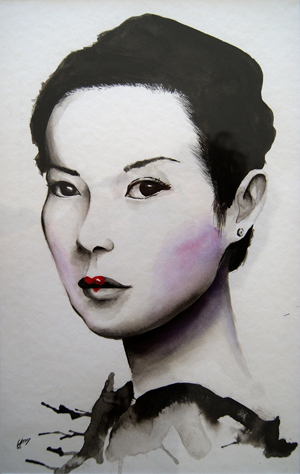 600x947 Geisha - Geisha Watercolor
