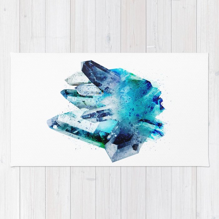700x700 Watercolor Gemstone Rug By Cafelab Society6 - Gemstone Watercolor