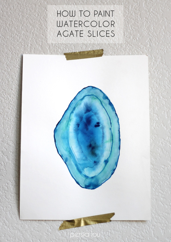 600x850 How To Paint Watercolor Agate Slices - Geode Watercolor