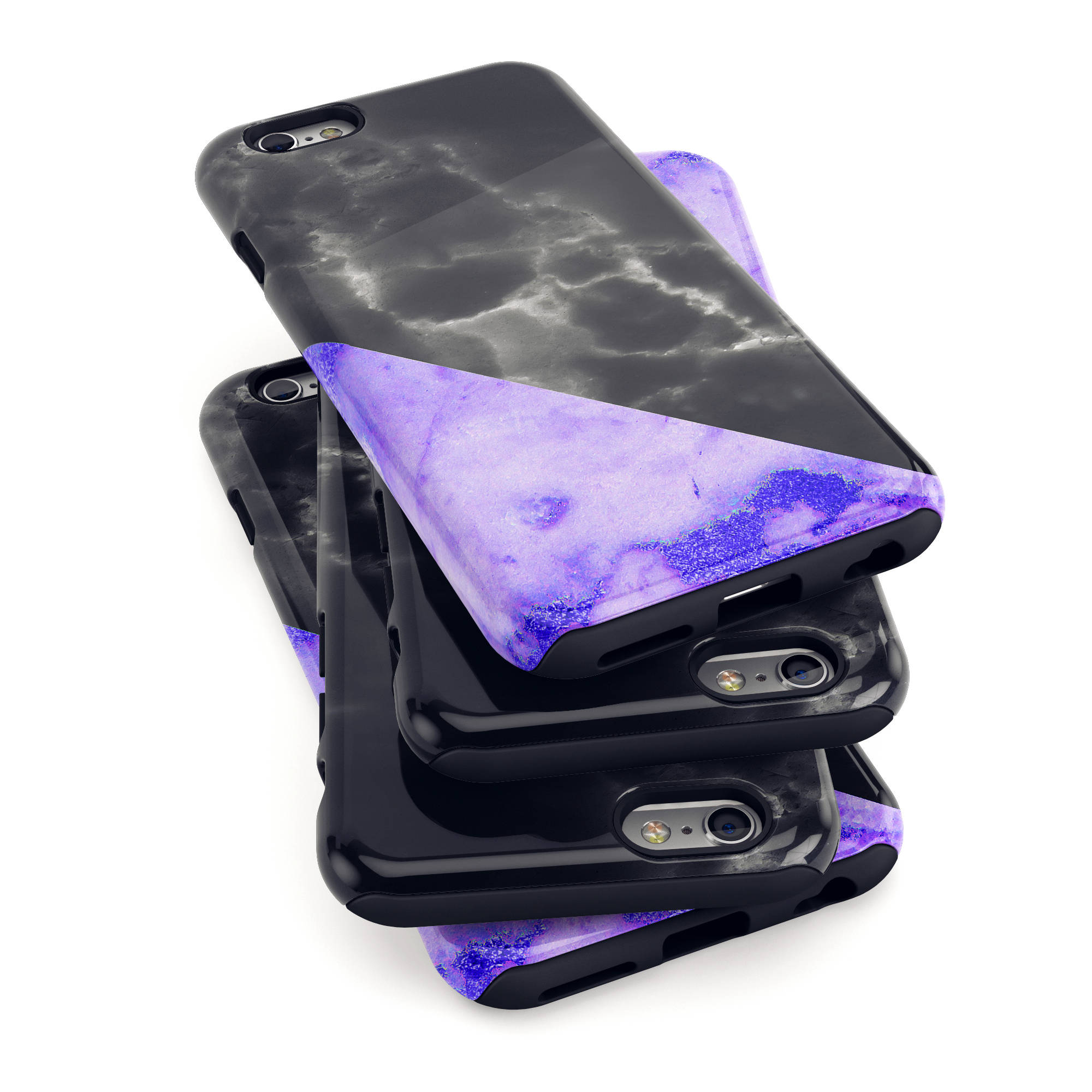 2000x2000 Purple Glitter Geometric Watercolor, Iphone 8 Case, Iphone 8 Plus - Geometric Watercolor