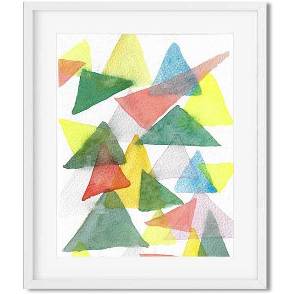 600x600 Ensemble - Geometric Watercolor Art