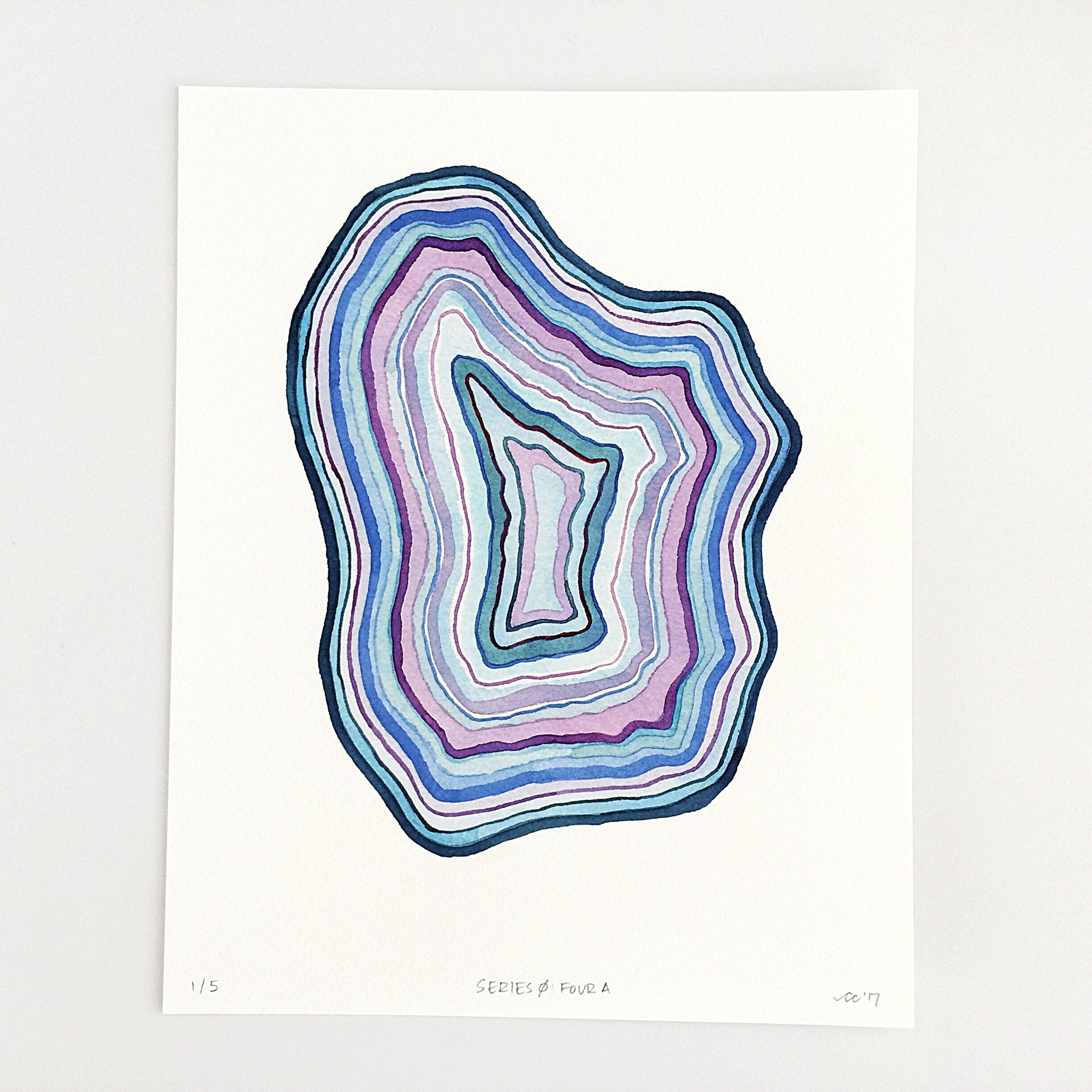 2000x2000 Series 0 Four A Limited Edition Print Geometric Watercolor - Geometric Watercolor Art