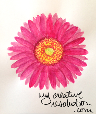 335x400 Watercolor Gerbera Daisies - Gerbera Daisy Watercolor