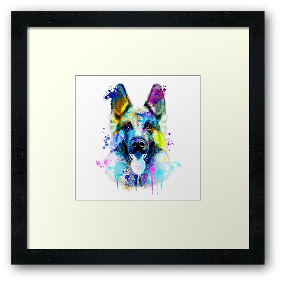 549x550 German Shepherd Watercolor, Watercolor Dog Print, German - German Shepherd Watercolor