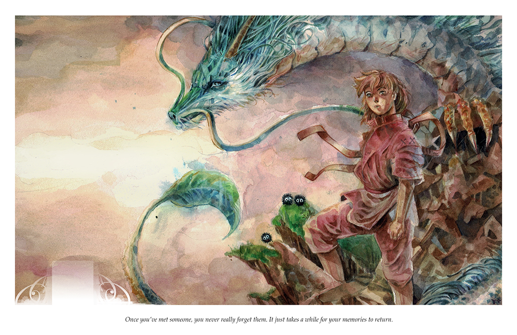 1024x663 Spirited Away - Ghibli Watercolor