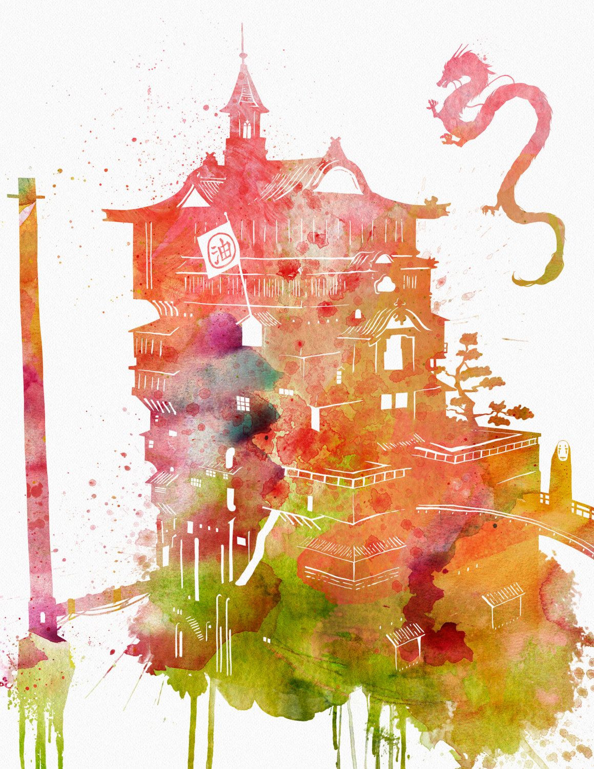 1159x1500 Studio Ghibli Watercolor Posters - Ghibli Watercolor