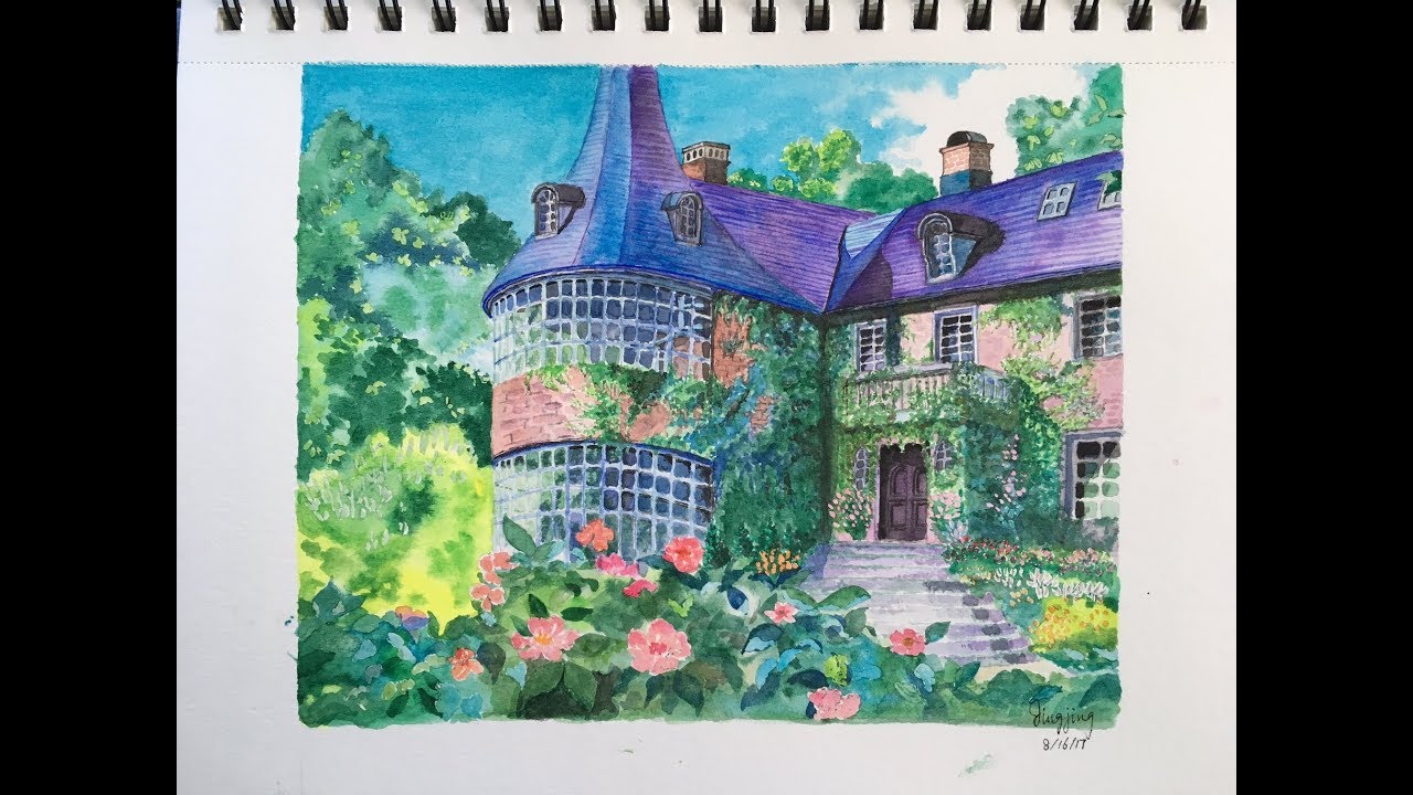 1280x720 Watercolor Painting, The Miyazaki , Studio Ghibli - Ghibli Watercolor