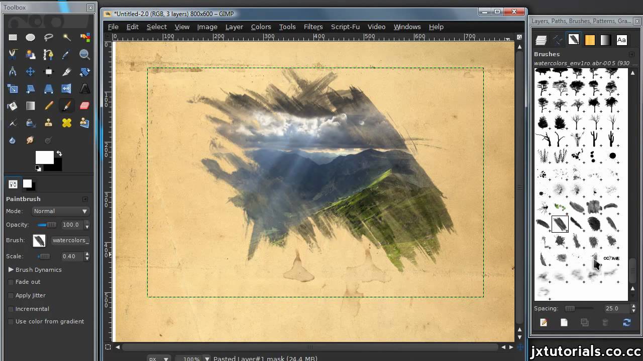 1280x720 Turning A Picture Into A Watercolor Effect In Gimp (Hd) - Gimp Watercolor