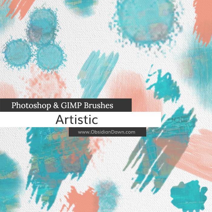 700x700 Artistic Photoshop Amp Gimp Brushes Obsidian Dawn - Gimp Watercolor Brush