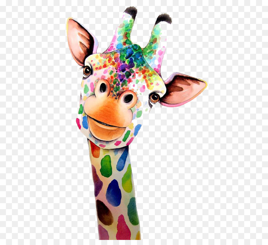 900x820 Giraffe Watercolor Painting - Giraffe Watercolor