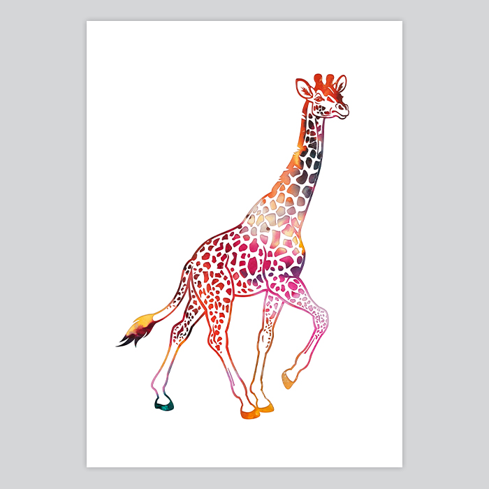700x700 Watercolor Illustration Giraffe - Giraffe Watercolor