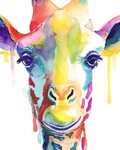240x300 Beautiful Giraffe Watercolour Painting Canvas Home Wall Art Choose - Giraffe Watercolor