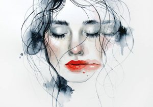 300x210 Watercolor Painting Of Faces Fashion Girl Portrait With Watercolor - Girl Face Watercolor